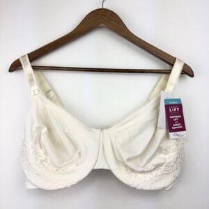 Olga Luxury Life Underwire Bra Women's 42DD Off White Lace Ivory Supreme Lift